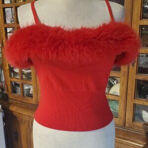Forever 21 Red Fitted Embellished Camisole